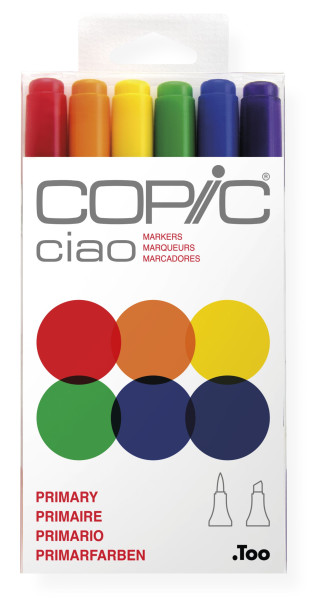 Copic Ciao 6 colours set Primary