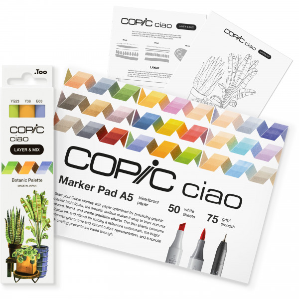 Copic Ciao "LAYER & MIX" 3D Starter Set, Botanic