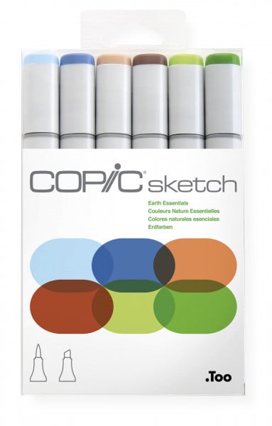 Copic Sketch 6 colors set Earth Essentials