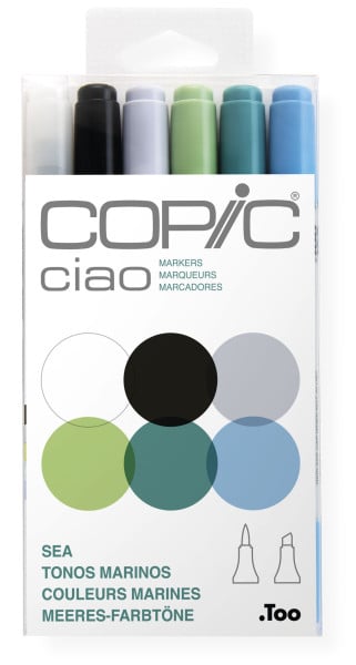 Copic Ciao 6 colours set Sea