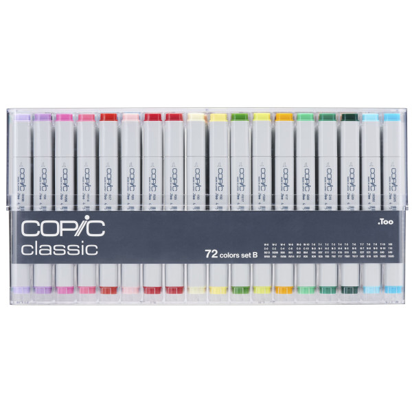 Copic Classic 72 Colour set B