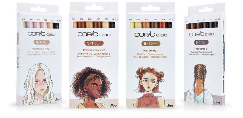 COPIC Marker Ciao 22075555 5+1 Set Pastels - Ecomedia AG