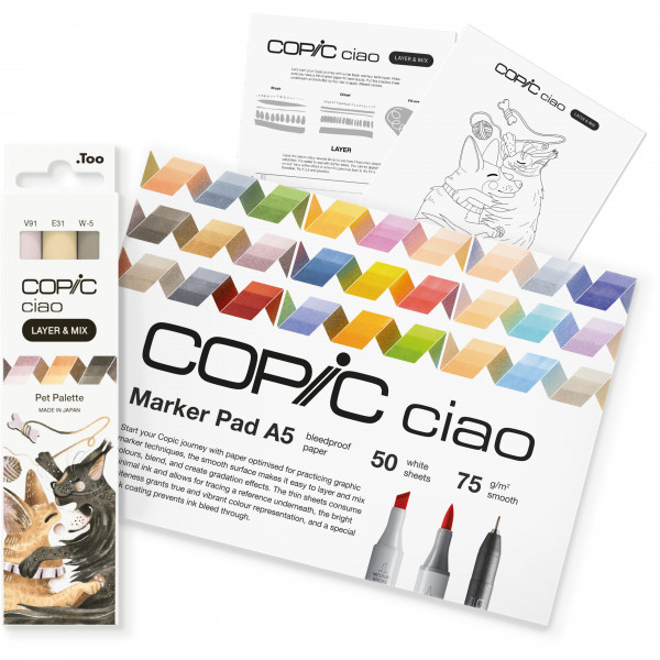 Copic Ciao "LAYER & MIX" 2D Starter Set, Pet