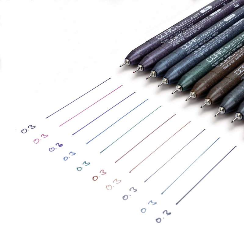 Copic Multiliner Set of 10 colour