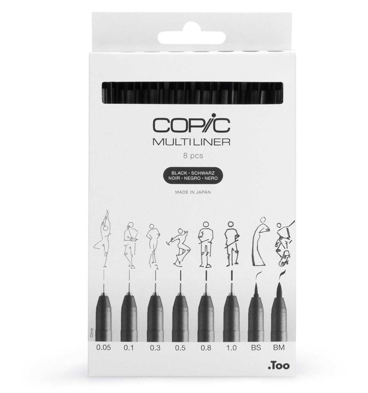 Copic Multiliner Set, black, COPIC (english)